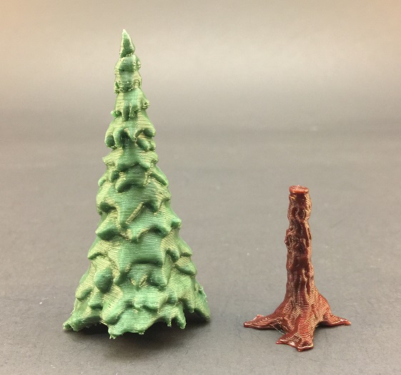 small fir tree two pieces